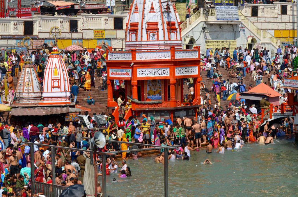 Haridwar celebrazioni dell'Ardh Kumbh Mela in India